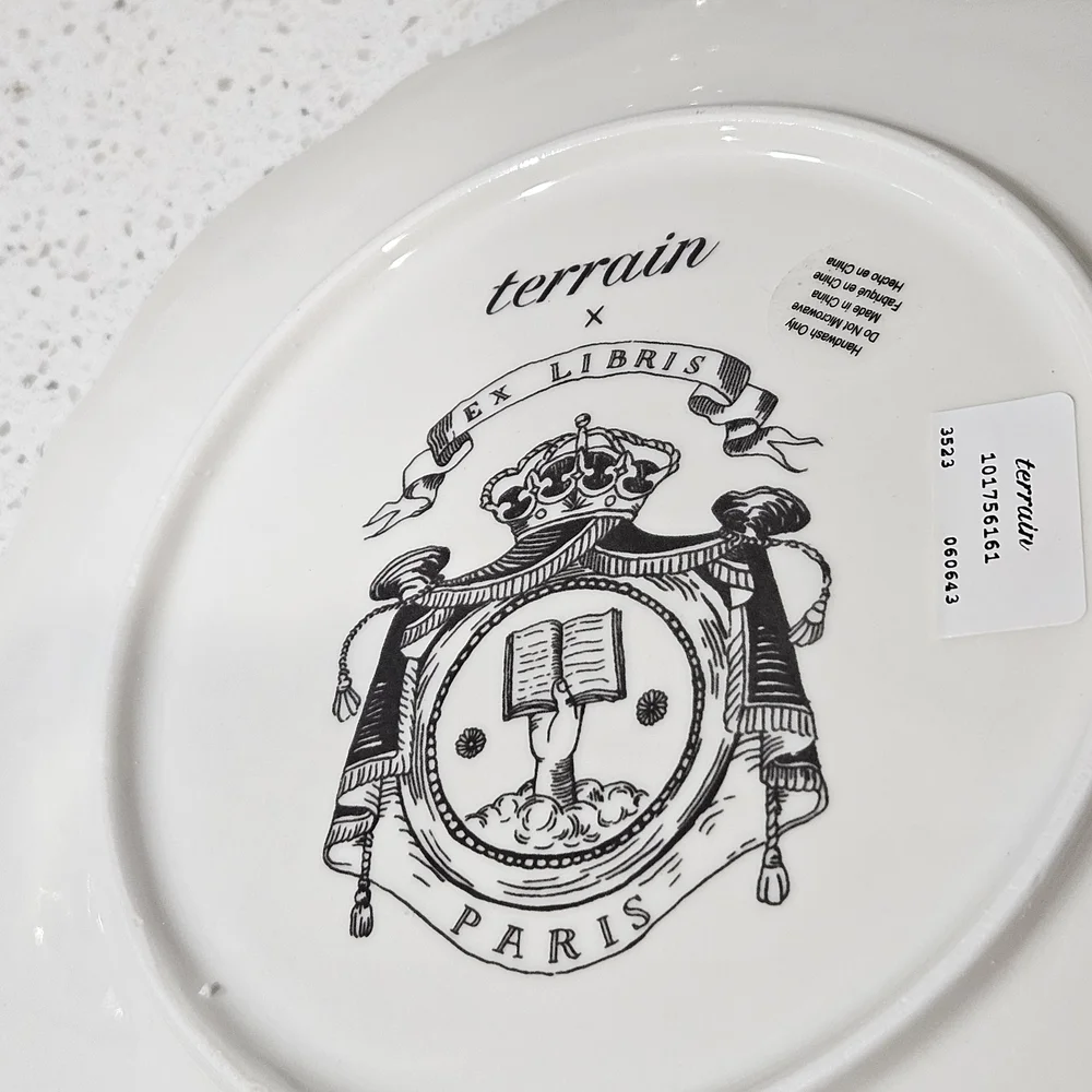 Anthropologie White Gold-Trimmed Tarot Plate 'La Force' - Picture 3 of 8